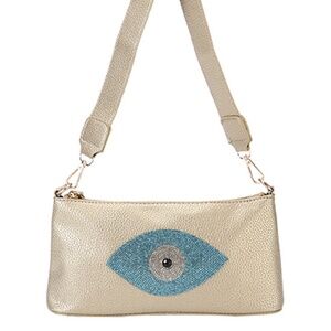 Rhinestone Evil Eye Shoulder Bag